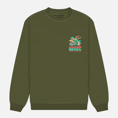 Мужская толстовка maharishi x Allister Lee Year Of The Dragon Crew Neck, цвет оливковый, размер S