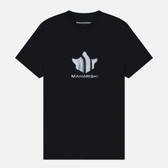 Мужская футболка maharishi x Tashi Mannox Brushstroke Temple, цвет чёрный, размер S