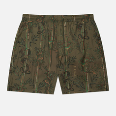 Мужские шорты maharishi Dragon Bamboo Swim, цвет оливковый, размер S