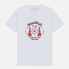 Мужская футболка maharishi x Tashi Mannox Dragon Anniversary, цвет белый, размер S