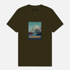 Мужская футболка maharishi Maha Mountain, цвет оливковый, размер S