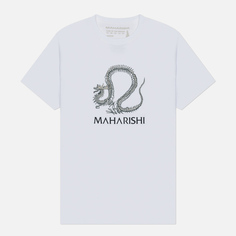 Мужская футболка maharishi Fossil Dragon, цвет белый, размер S