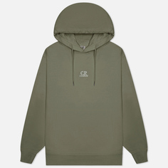 Мужская толстовка C.P. Company 30/1 Fleece Artisanal Hoodie, цвет зелёный, размер S