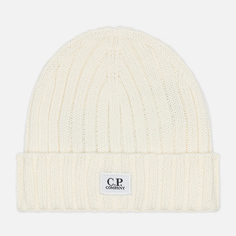 Шапка C.P. Company Extra Fine Logo, цвет белый