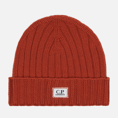 Шапка C.P. Company Extra Fine Logo, цвет оранжевый