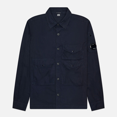 Мужская рубашка C.P. Company Organic Gabardine Buttoned Utility Overshirt, цвет синий, размер S