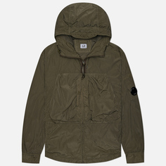 Мужская куртка ветровка C.P. Company Chrome-R Hooded Overshirt, цвет коричневый, размер S