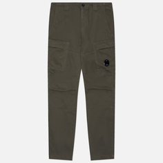 Мужские брюки C.P. Company Stretch Sateen Ergonomic Lens Zip Cargo, цвет оливковый, размер 46