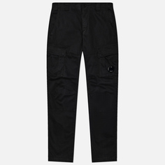 Мужские брюки C.P. Company Stretch Sateen Ergonomic Lens Double Cargo, цвет чёрный, размер 46