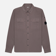 Мужская рубашка C.P. Company Organic Gabardine Buttoned Lens, цвет фиолетовый, размер S