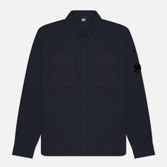 Мужская рубашка C.P. Company Organic Gabardine Buttoned Lens, цвет синий, размер S