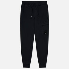 Мужские брюки C.P. Company Brushed And Emerized Diagonal Fleece Cargo, цвет чёрный, размер S