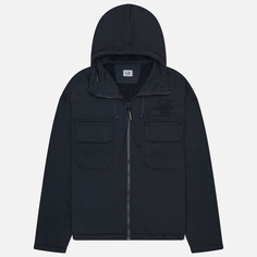 Мужская толстовка C.P. Company Brushed Emerized Diagonal Hooded, цвет чёрный, размер S