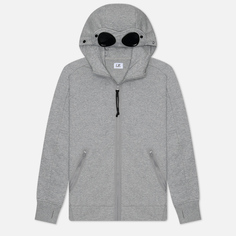 Мужская толстовка C.P. Company Diagonal Raised Goggle Zipped, цвет серый, размер S