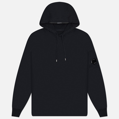 Мужская толстовка C.P. Company Light Fleece Hoodie Garment Dyed, цвет чёрный, размер S