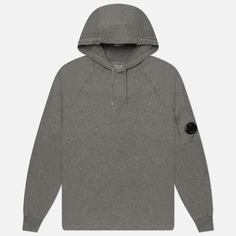 Мужская толстовка C.P. Company Light Fleece Hoodie Garment Dyed, цвет серый, размер S