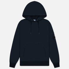 Мужская толстовка C.P. Company Brushed And Emerized Diagonal Fleece Lens Hoodie, цвет синий, размер S