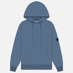 Мужская толстовка C.P. Company Brushed And Emerized Diagonal Fleece Lens Hoodie, цвет голубой, размер S