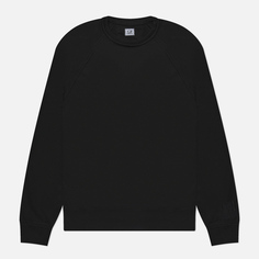Мужская толстовка C.P. Company Light Fleece Logo Crew Neck, цвет чёрный, размер S