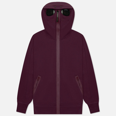 Мужская толстовка C.P. Company Diagonal Raised Fleece Goggle Zipped Hoodie, цвет фиолетовый, размер S