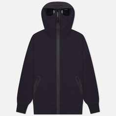Мужская толстовка C.P. Company Diagonal Raised Fleece Goggle Zipped Hoodie, цвет фиолетовый, размер S