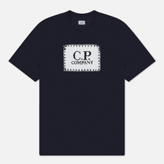 Мужская футболка C.P. Company 30/1 Logo Label, цвет синий, размер S