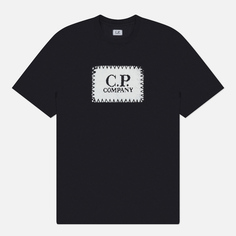 Мужская футболка C.P. Company 30/1 Logo Label, цвет чёрный, размер S