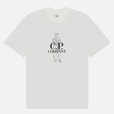 Мужская футболка C.P. Company 30/1 Jersey Printed British Sailor, цвет белый, размер S