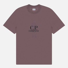 Мужская футболка C.P. Company 30/1 Jersey Printed British Sailor, цвет фиолетовый, размер S