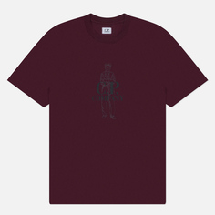 Мужская футболка C.P. Company 30/1 Jersey Printed British Sailor, цвет фиолетовый, размер S