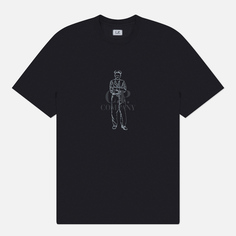 Мужская футболка C.P. Company 30/1 Jersey Printed British Sailor, цвет чёрный, размер S