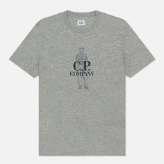 Мужская футболка C.P. Company 30/1 Jersey Printed British Sailor, цвет серый, размер S