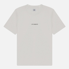 Мужская футболка C.P. Company 30/1 Printed Logo, цвет белый, размер S