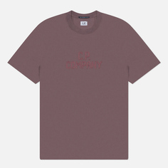 Мужская футболка C.P. Company Mercerized 30/2 Jersey Twisted Bold Logo, цвет фиолетовый, размер S