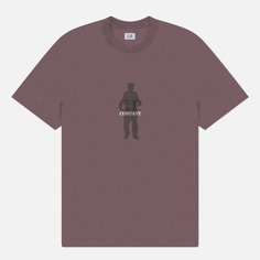 Мужская футболка C.P. Company 30/1 Waffled British Sailor, цвет фиолетовый, размер S