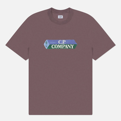 Мужская футболка C.P. Company 30/1 3D Logo, цвет фиолетовый, размер S