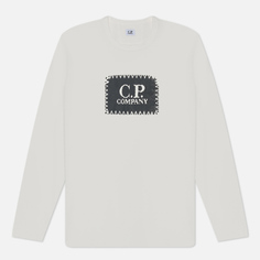 Мужской лонгслив C.P. Company 30/1 Label, цвет белый, размер S