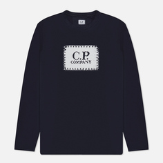 Мужской лонгслив C.P. Company 30/1 Label, цвет синий, размер S