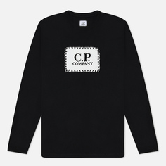 Мужской лонгслив C.P. Company 30/1 Label, цвет чёрный, размер S