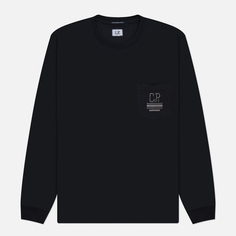 Мужской лонгслив C.P. Company Mercersized 30/2 Jersey Twisted Pocket, цвет чёрный, размер S