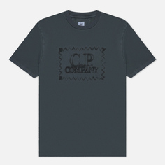 Мужская футболка C.P. Company 24/1 Logo Label, цвет чёрный, размер S