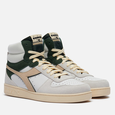Кроссовки Diadora Magic Basket Mid Suede, цвет белый, размер 36.5 EU