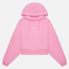 Женская толстовка MSGM Micrologo Basic Hoodie Short, цвет розовый, размер XS