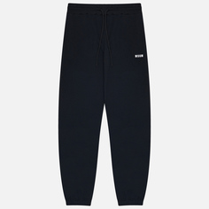 Женские брюки MSGM Micrologo Brushed, цвет чёрный, размер XS