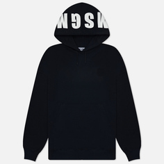 Мужская толстовка MSGM Maxilogo Brushed Hoodie, цвет чёрный, размер S