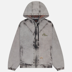 Мужская джинсовая куртка Evisu Seagull Koinobori Embroidery, цвет серый, размер S