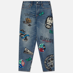 Мужские джинсы Evisu Take A Chance All Over Print, цвет синий, размер 28