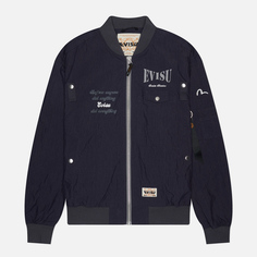 Мужская куртка бомбер Evisu Kamon Print & Embroidery, цвет синий, размер S