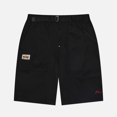 Мужские шорты Evisu Seagull Embroidery Baby GodHead Patchwork, цвет чёрный, размер S