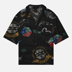 Мужская рубашка Evisu Take A Chance All Over Print, цвет чёрный, размер S